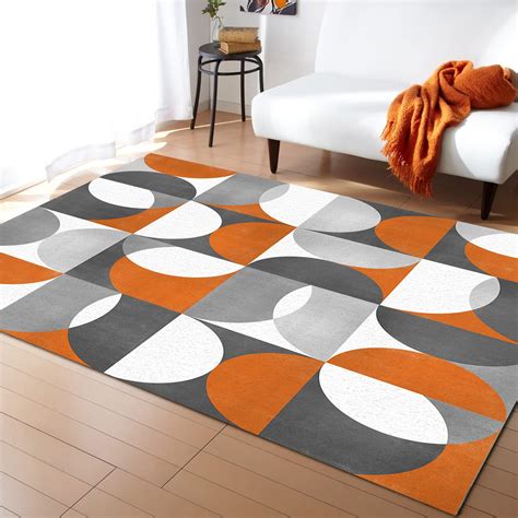 Area Rugs Indoor Non-Slip Rectangle Rug Abstract Pattern Floor Mats ...