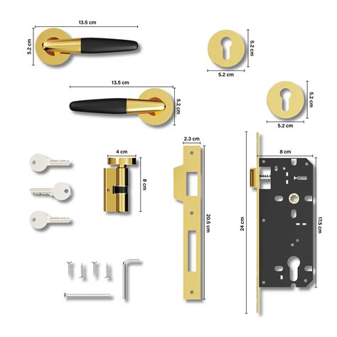 Exclusive Gold Mortise Door Locks Handles Set for Main Door – Gloxy