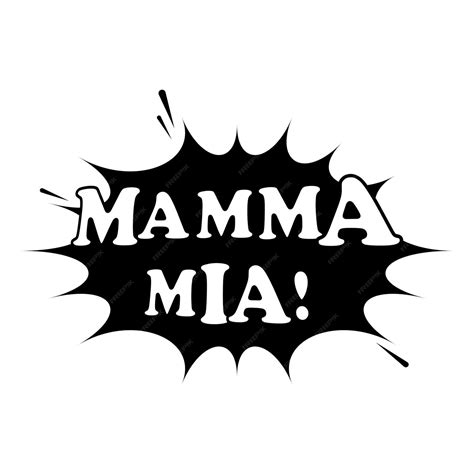 Premium Vector | Mamma mia oh mamma or oh my god in italian language ...
