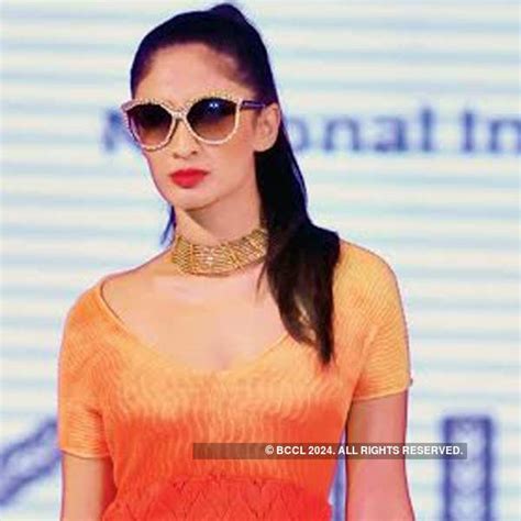A model walks the ramp during NIFT's event at HICC, Hyderabad.