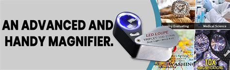 PagKis Triplet Loupe Magnifier with LED UV for Gems, Jewelry, Rocks ...
