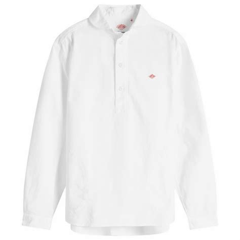 Danton Men's Popover Shirt in White Danton