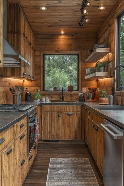 Image result for Small Cabin Kitchen