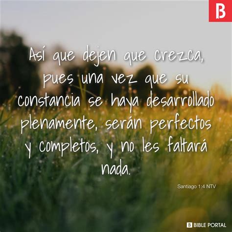 Santiago 1:4 NTV - Bible Scripture Image - Bible Portal