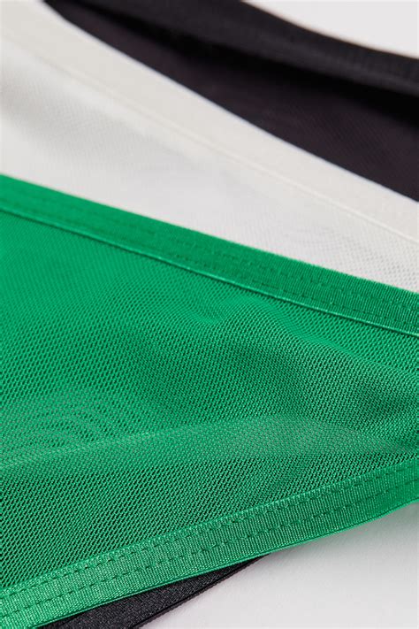 3-pack mesh thong briefs - Green/White - Ladies | H&M IN