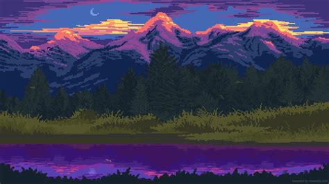 Twilight Forest Pixel Live Wallpaper - MoeWalls