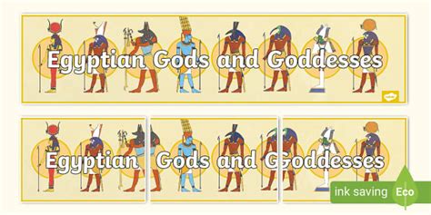 Egyptian Gods and Goddesses Display Banner (teacher made)