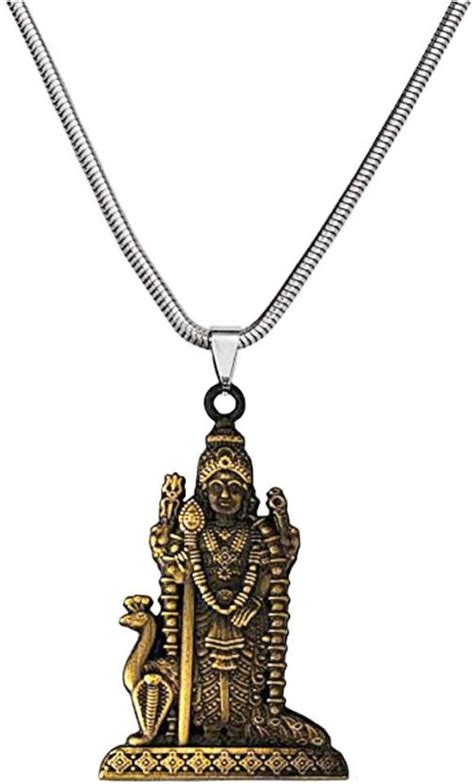 AFH South Indian Lord Murugan Kartikeya VEL Bronze locket with Snake ...