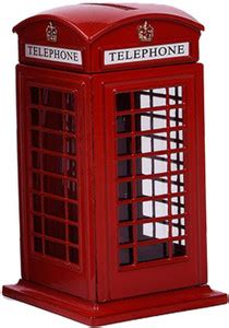 Lyla Money Saving Box Red Coins Bank British Phone Booth Piggy Bank ...