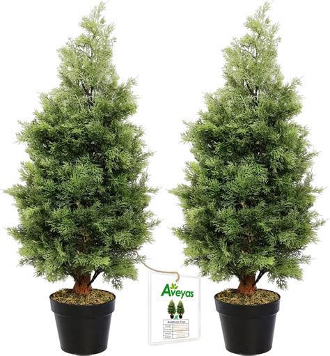 Aveyas 2 Pack 5ft Artificial Cone Topiary Cedar India | Ubuy