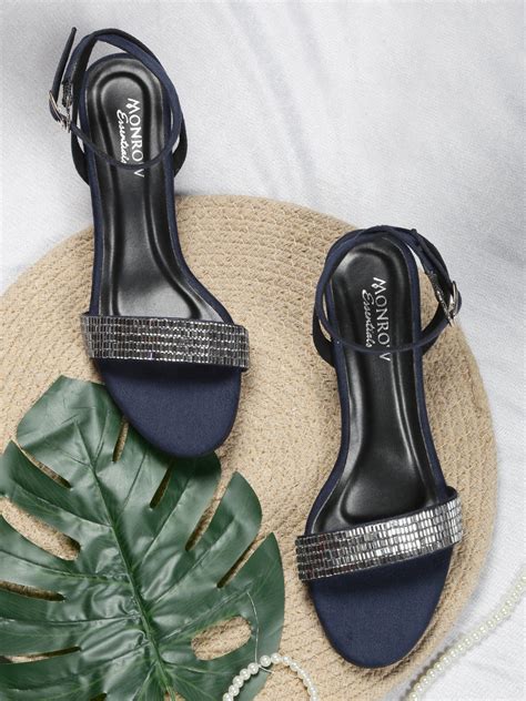 Amy Silver Block Heels – Monrow Shoes