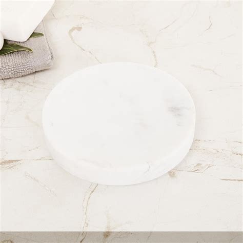 Buy Marshmallow Solid Poly Resin Oval Soap Dish : 12 cmL x 12 cmW x 2.5 ...