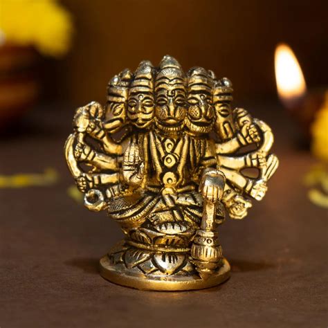 Pure Brass Panchmukhi Hanuman