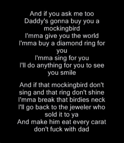 mocking bird eminem, the one song by him I actually like | Song lyric ...