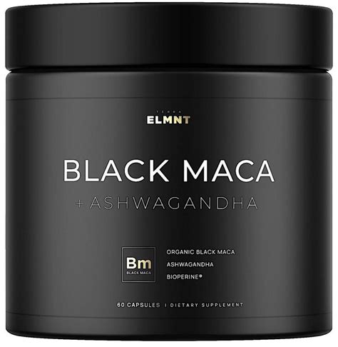 ELMNT 40x Strength Organic Black Maca Root w. Ashwagandha - High ...
