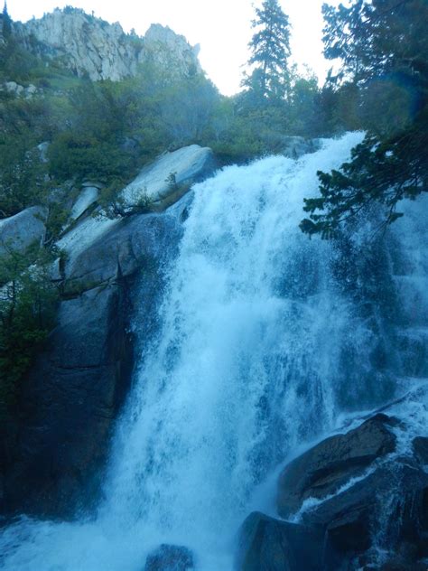 The lower Bells Canyon falls in spring runoff - Bells Canyon - Salt ...
