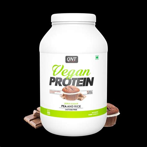 QNT Vegan Protein Chocolate Muffin Flavour Powder, 908 gm Price, Uses ...