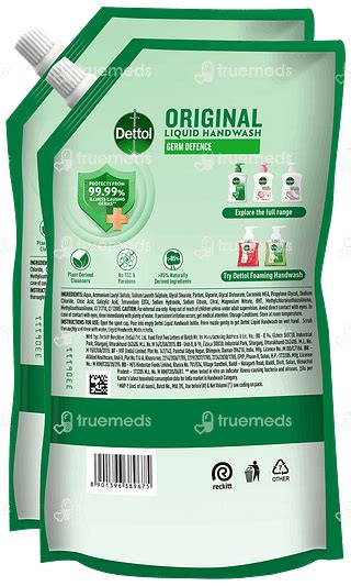 Dettol Original Liquid Handwash Refill Buy 1 Get 1 Free 750 Ml Each ...