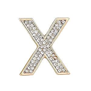 26 Initial Alphabet Letters Charms Monogram Enamel Lapel Badge Brooch ...