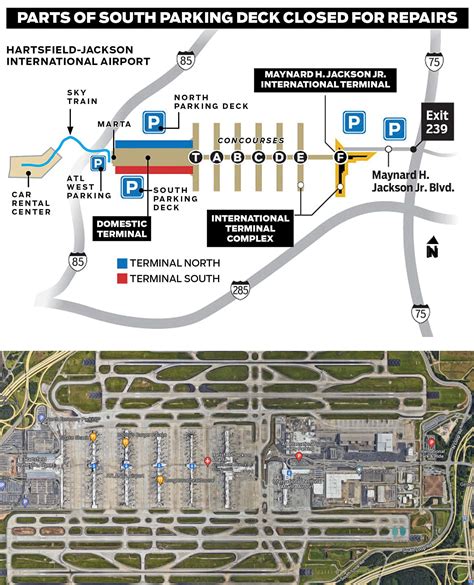 Parking Atlanta airport (ATL) map | Economy Fares