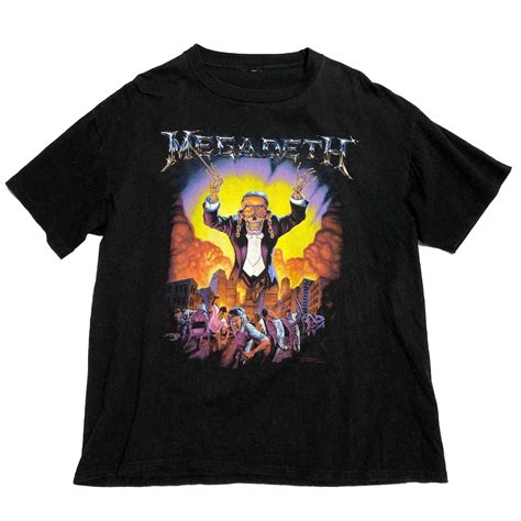 90s MEGADETH『'92 SYMPHONY OF DESTRUCTION 』 Tシャツ 【L】メガデス | BACK IN THE DAYZ.