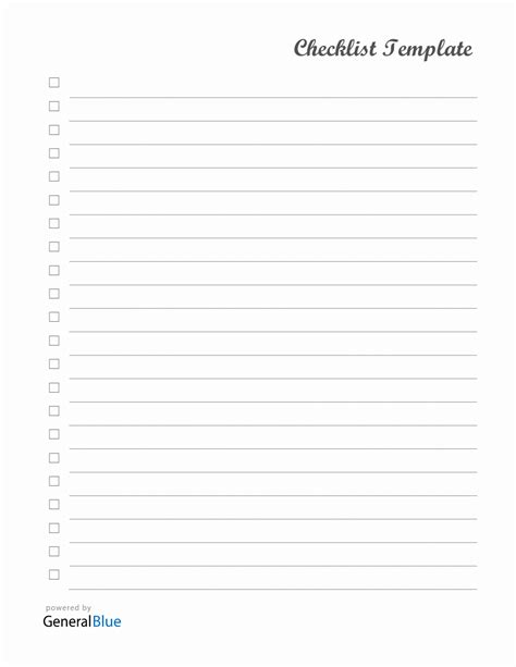 Checklist Template Word 的图像结果
