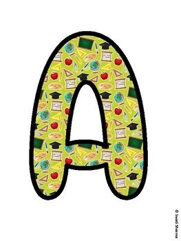 Back To School Bulletin Board Letters, Back To School Hallway Display ...