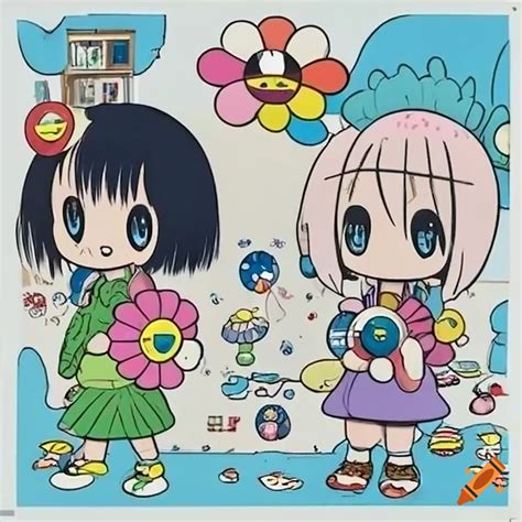 Art influenced by chiho aoshima and takashi murakami with ad police ...