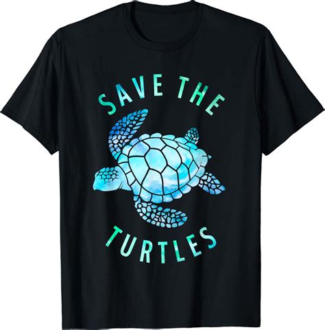 Save The Turtles Sea Turtle Tie Dye Ocean Wildlife Earth Day T-Shirt ...