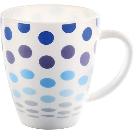 Larah by BOROSIL Waves Blue 390 ml Mug Set of 2, Microwave Safe, Chip ...