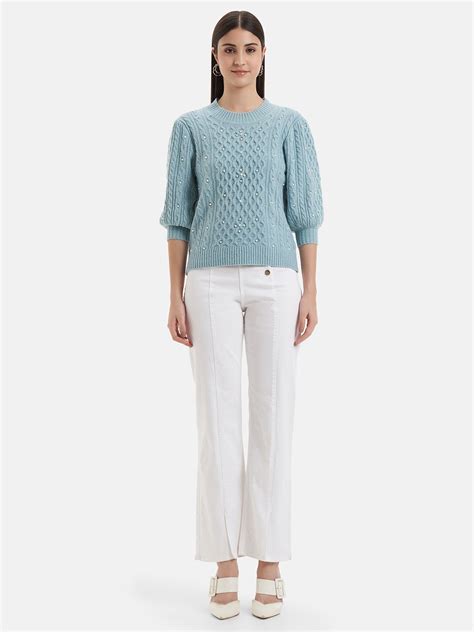 Pearl Embellished Pullover – KAZO