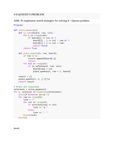 Image result for 8 Queen Problem Programming in Python