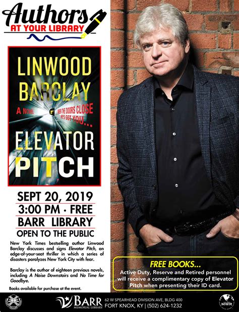 Bestselling author Linwood Barclay coming to Barr library Sept. 20 for ...