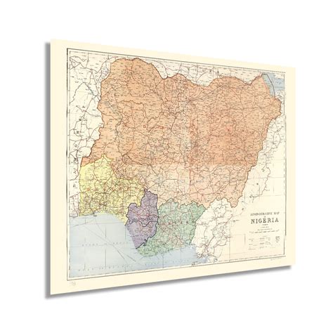 Buy HISTORIX 1965 Vintage Nigeria - 24x30 Inch Vintage Administrative ...