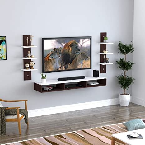 Anikaa Crystal Engineered Wood Wall Mount TV Unit/TV Stand/Wall Set Top ...