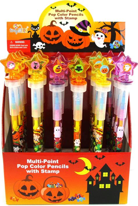 Amazon.com: TINYMILLS 24 Pcs Halloween 2 in 1 Stackable Stacking Crayon ...