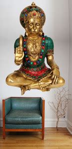 Ocean Decore 94 cm lord hanuman wall sticker Self Adhesive Sticker ...