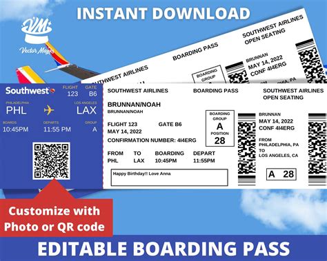 Southwest Airlines Boarding Pass