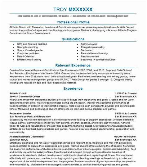 Athletic Coach Resume Sample | Resumes Misc | LiveCareer