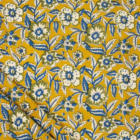 Buy Organic Cotton Leaf Bagru Hand Printed Fabric – Dmaasa