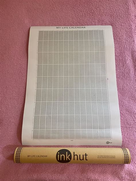 Ink Hut My Life Calendar Scratch-Off Poster - Easy Peel Silver Foil ...