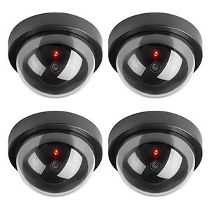 Buy Simxen 4 Pcs Dummy CCTV Dome Camera with Blinking Red LED Light for ...