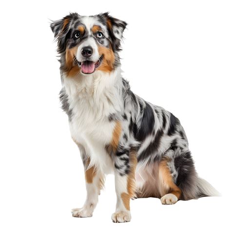 A full length Australian shepherd dog on transparent background ...