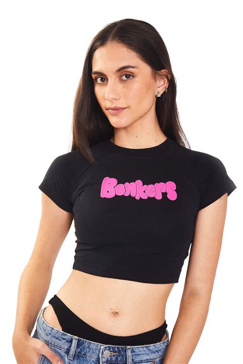 Buy Black Puffed Signature Baby Tee | BonkersCorner