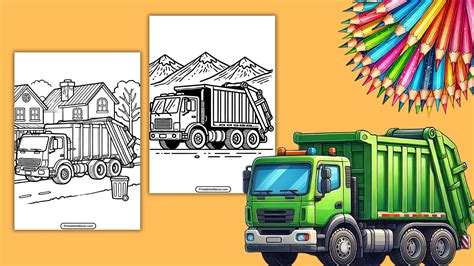 Garbage Truck Coloring Page - Printables Mania