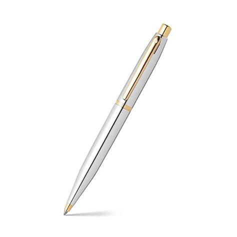 Sheaffer VFM 9422 Ballpoint Pen Polished Chrome with Gold Plated Trim ...