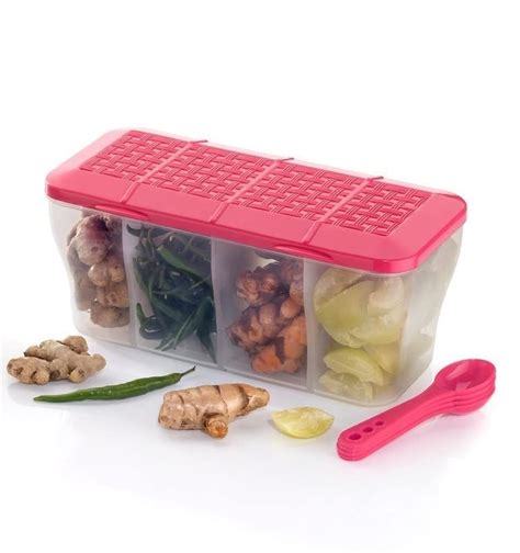 HAPPI Multipurpose Plastic 4 In 1 Masala Box for Kitchen, Spice Boxes ...