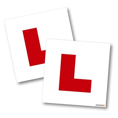 Signs247 2 X Learner Sticker L Plate Stickers Legal Learner ...