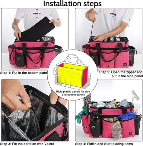 Timoxi Bolsa grande de limpieza con divisor desmontable, organizador de ...