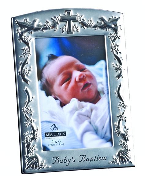 Malden Baby's Baptism 4X6 Frame Vertical Metal : Amazon.in: Home & Kitchen